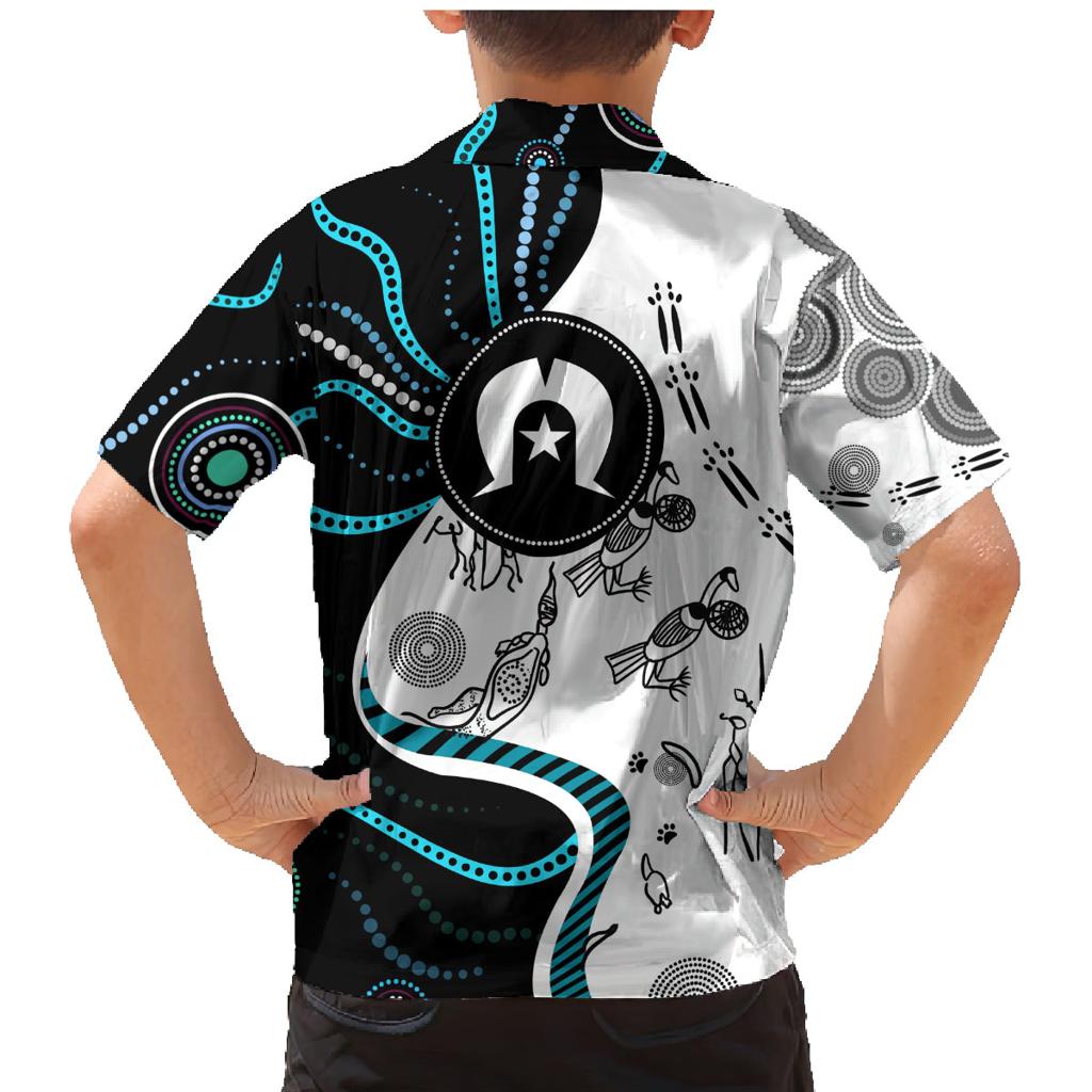Aboriginal Pattern Torest  Strait Island Family Matching Mermaid Dress and Hawaiian Shirt