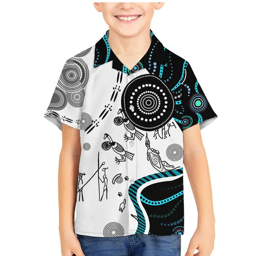 Aboriginal Pattern Torest  Strait Island Family Matching Mermaid Dress and Hawaiian Shirt