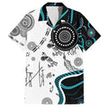 Aboriginal Pattern Torest  Strait Island Family Matching Short Sleeve Bodycon Dress and Hawaiian Shirt