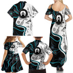 Aboriginal Pattern Torest  Strait Island Family Matching Summer Maxi Dress and Hawaiian Shirt