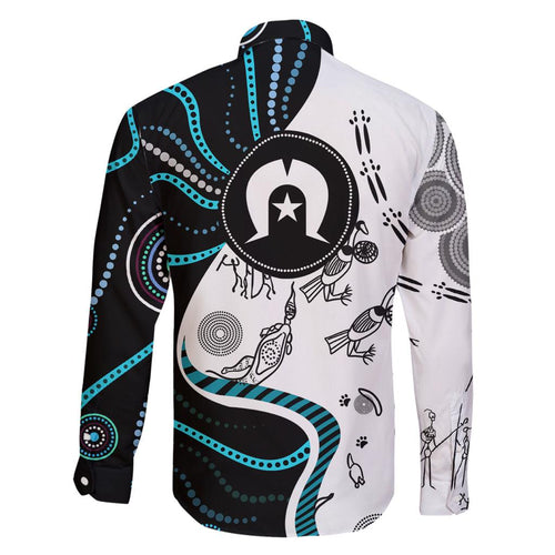 Aboriginal Pattern Torest  Strait Island Family Matching Summer Maxi Dress and Hawaiian Shirt