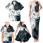 Aboriginal Pattern Torest  Strait Island Family Matching Tank Maxi Dress and Hawaiian Shirt