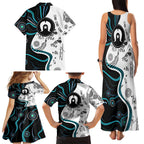 Aboriginal Pattern Torest  Strait Island Family Matching Tank Maxi Dress and Hawaiian Shirt