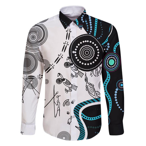 Aboriginal Pattern Torest  Strait Island Family Matching Tank Maxi Dress and Hawaiian Shirt
