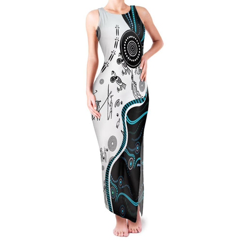 Aboriginal Pattern Torest  Strait Island Family Matching Tank Maxi Dress and Hawaiian Shirt