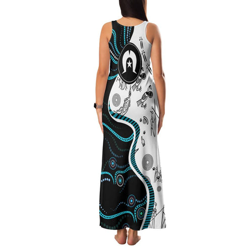 Aboriginal Pattern Torest  Strait Island Family Matching Tank Maxi Dress and Hawaiian Shirt