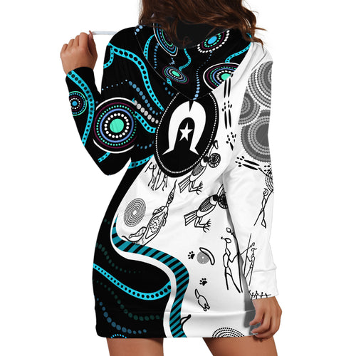 Aboriginal Pattern Torest  Strait Island Hoodie Dress