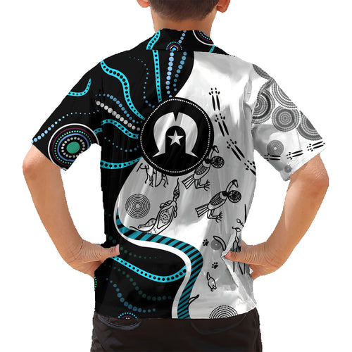 Aboriginal Pattern Torest  Strait Island Kid Hawaiian Shirt