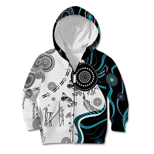 Aboriginal Pattern Torest  Strait Island Kid Hoodie