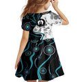 Aboriginal Pattern Torest  Strait Island Kid Short Sleeve Dress