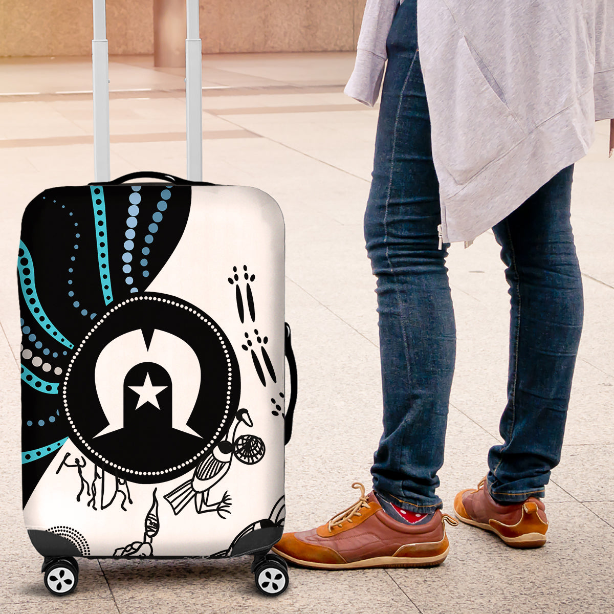 Aboriginal Pattern Torest  Strait Island Luggage Cover