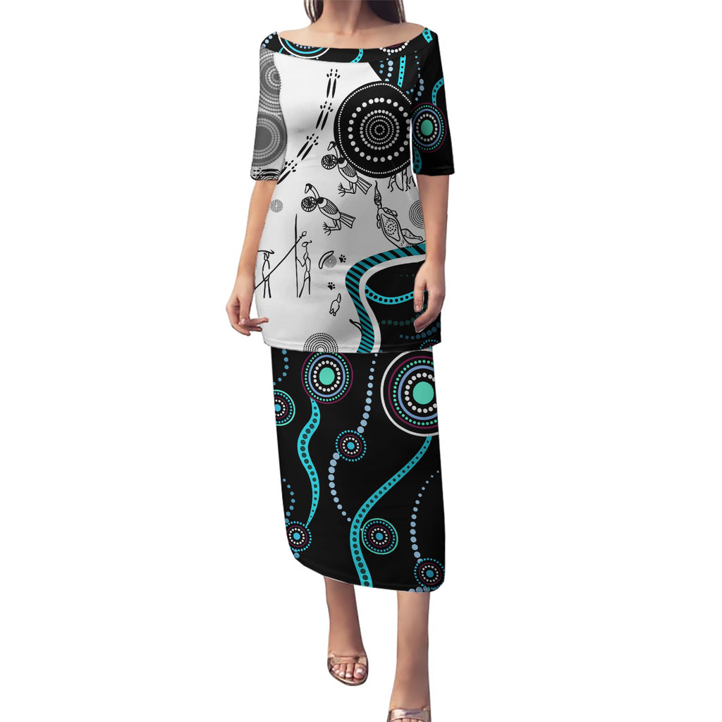 Aboriginal Pattern Torest  Strait Island Puletasi