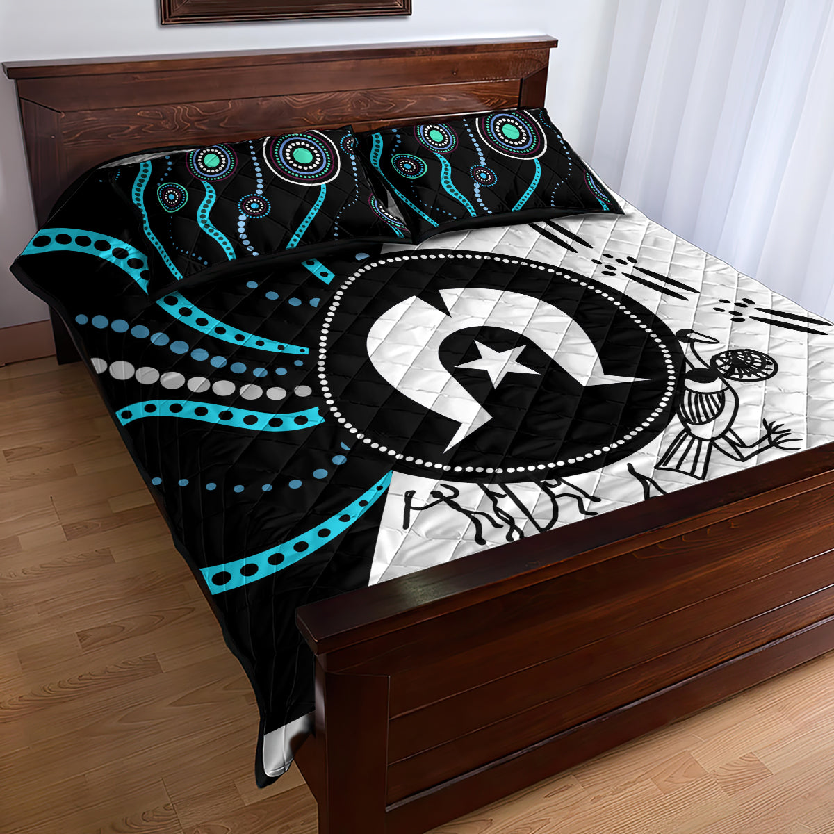 Aboriginal Pattern Torest  Strait Island Quilt Bed Set