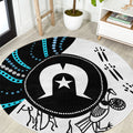 Aboriginal Pattern Torest  Strait Island Round Carpet