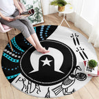 Aboriginal Pattern Torest  Strait Island Round Carpet