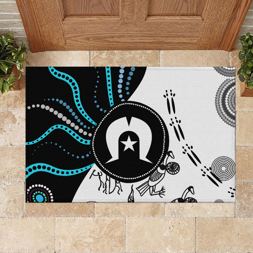 Aboriginal Pattern Torest  Strait Island Rubber Doormat