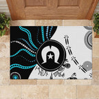 Aboriginal Pattern Torest  Strait Island Rubber Doormat