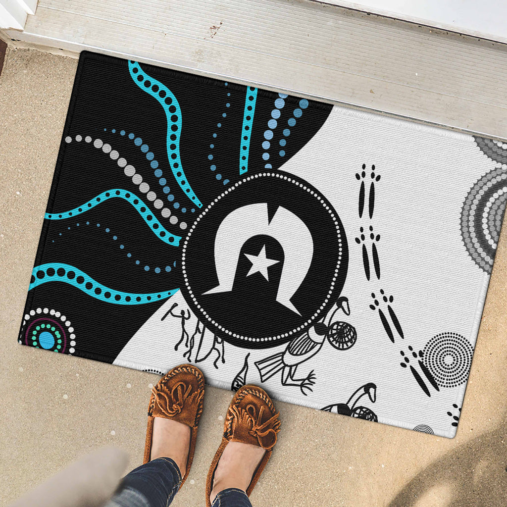 Aboriginal Pattern Torest  Strait Island Rubber Doormat