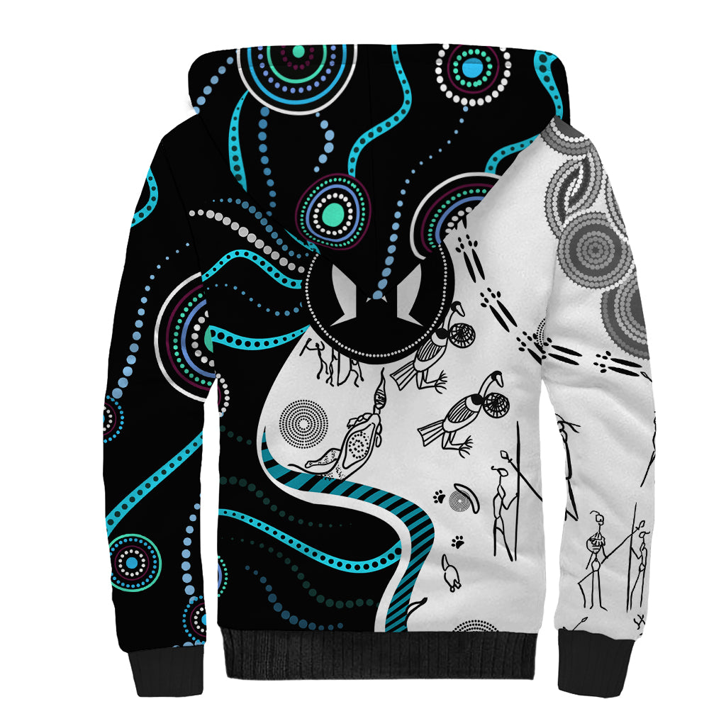 Aboriginal Pattern Torest  Strait Island Sherpa Hoodie