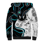 Aboriginal Pattern Torest  Strait Island Sherpa Hoodie