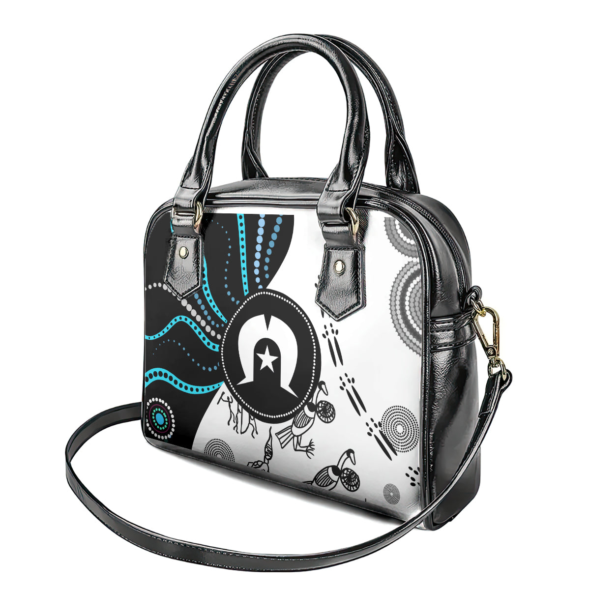 Aboriginal Pattern Torest  Strait Island Shoulder Handbag