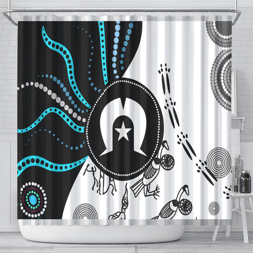Aboriginal Pattern Torest  Strait Island Shower Curtain