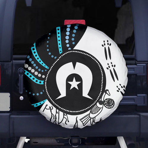 Aboriginal Pattern Torest  Strait Island Spare Tire Cover