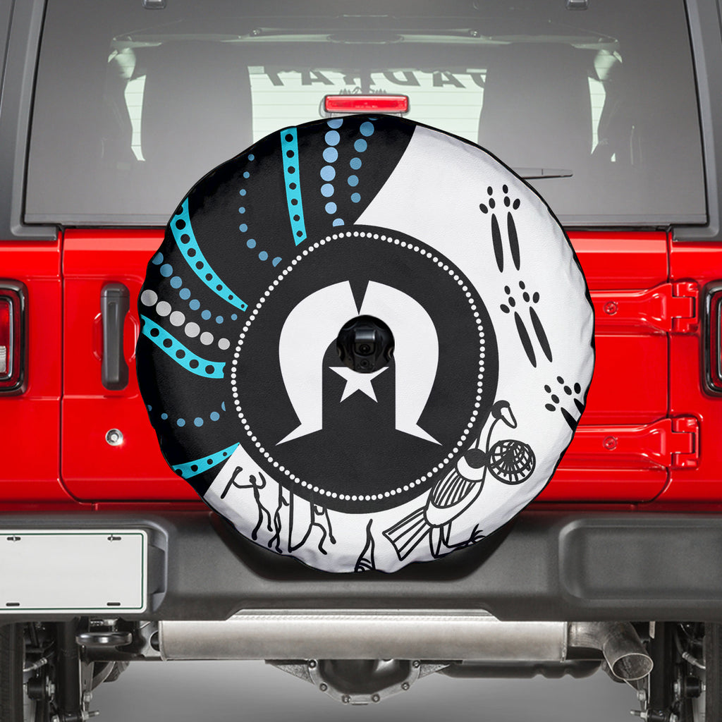 Aboriginal Pattern Torest  Strait Island Spare Tire Cover