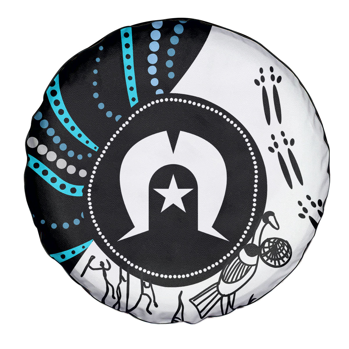 Aboriginal Pattern Torest  Strait Island Spare Tire Cover