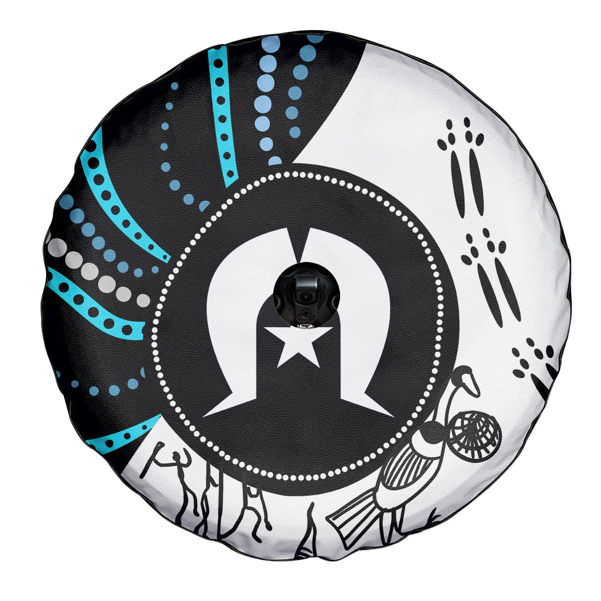 Aboriginal Pattern Torest  Strait Island Spare Tire Cover