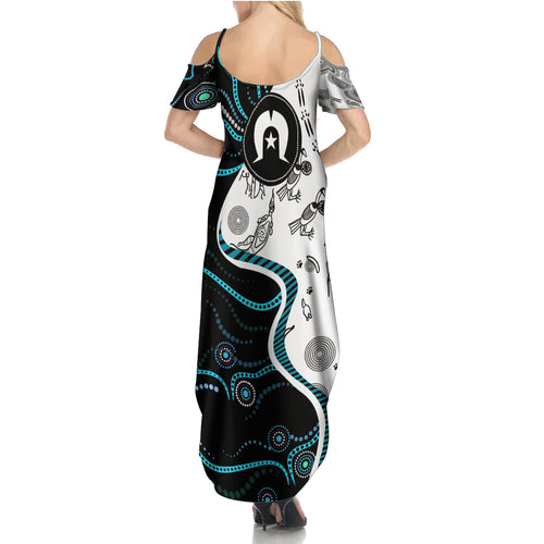 Aboriginal Pattern Torest  Strait Island Summer Maxi Dress