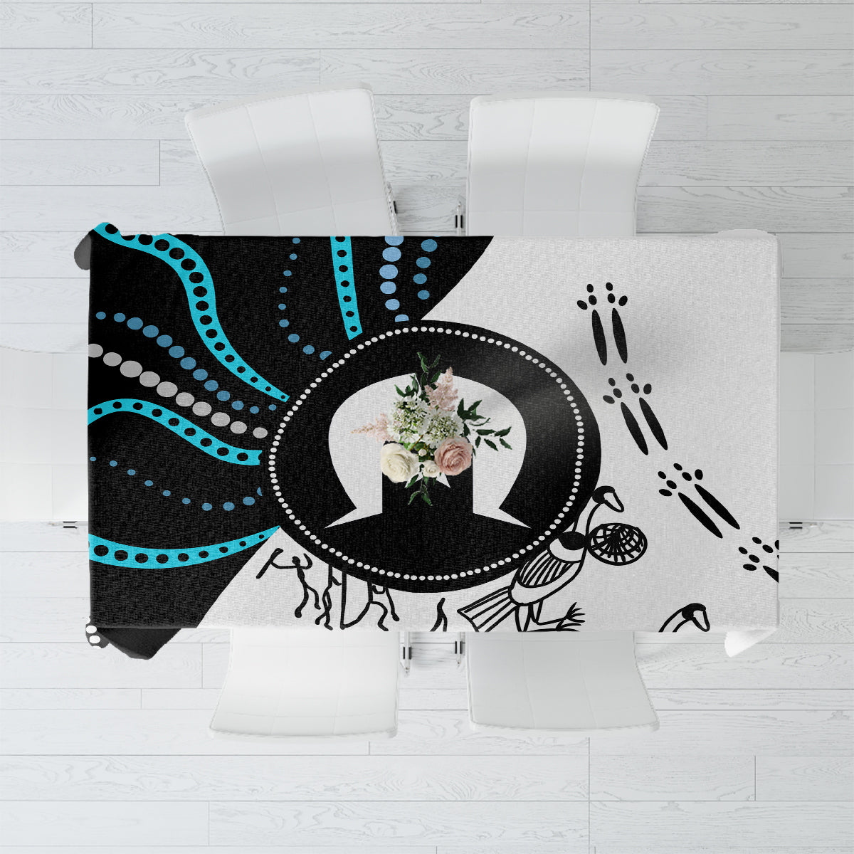 Aboriginal Pattern Torest  Strait Island Tablecloth