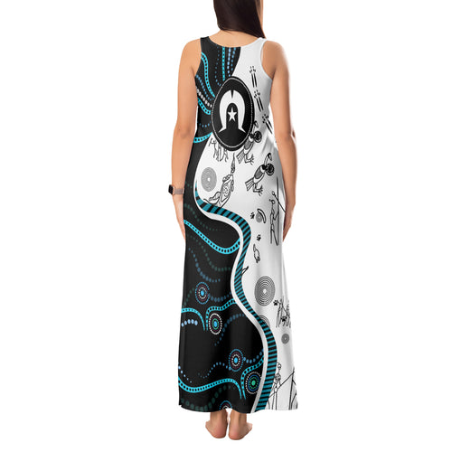 Aboriginal Pattern Torest  Strait Island Tank Maxi Dress