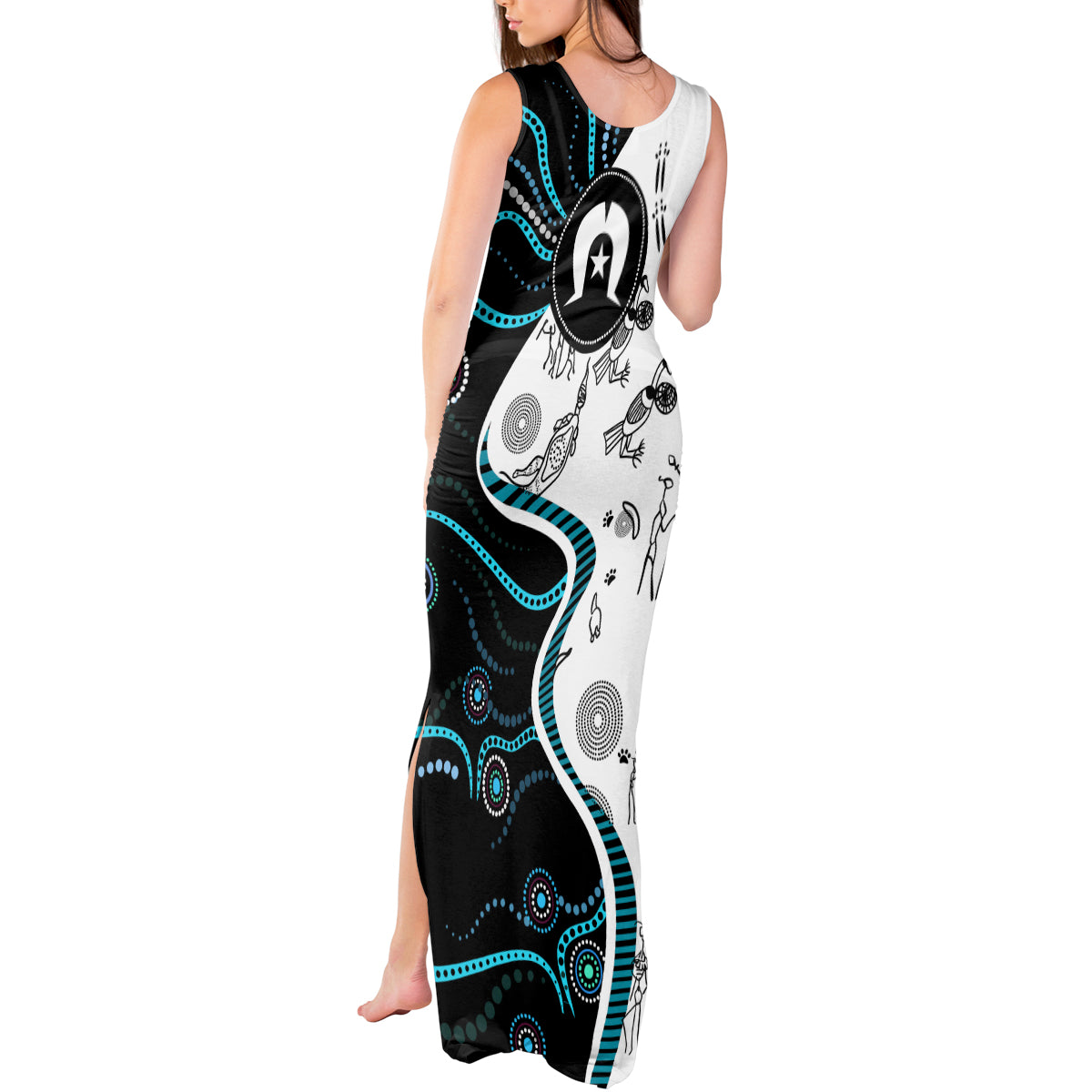 Aboriginal Pattern Torest  Strait Island Tank Maxi Dress