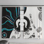 Aboriginal Pattern Torest  Strait Island Window Curtain