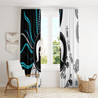 Aboriginal Pattern Torest  Strait Island Window Curtain