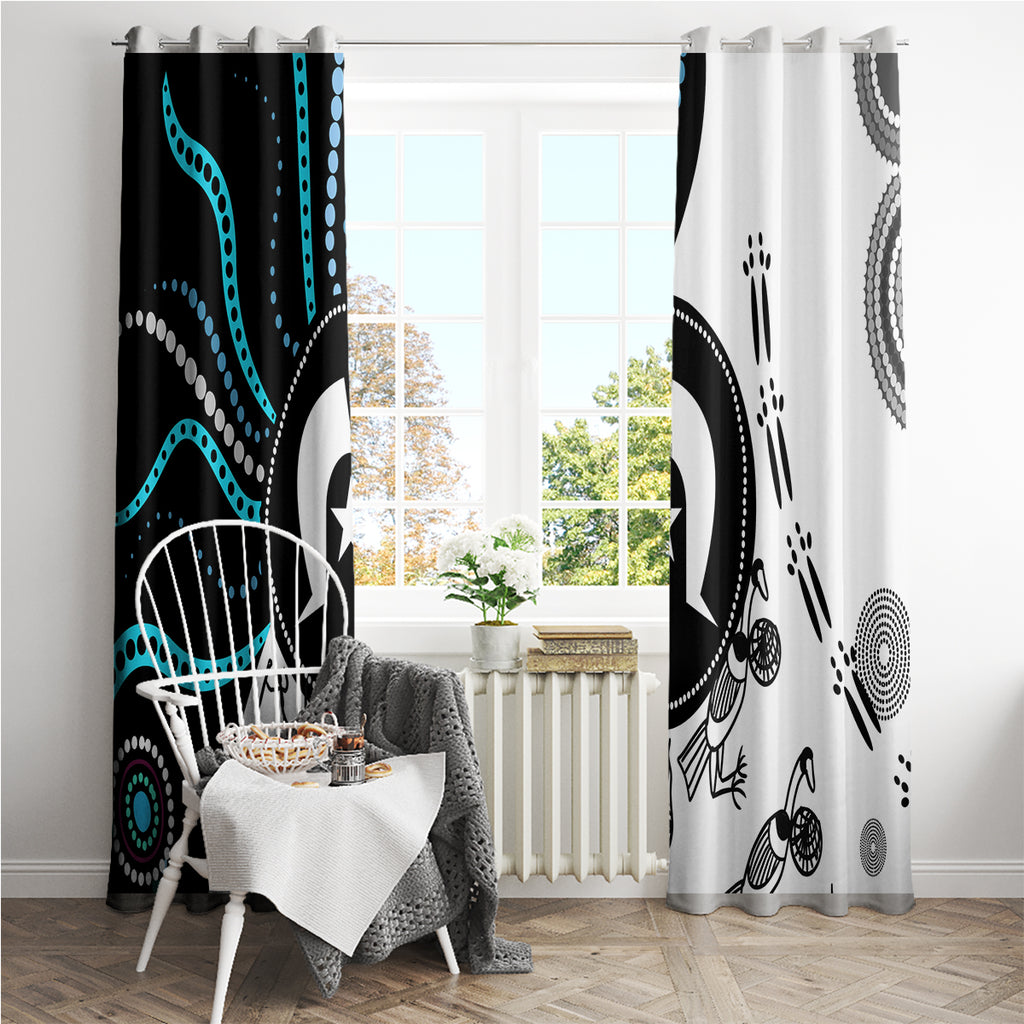 Aboriginal Pattern Torest  Strait Island Window Curtain