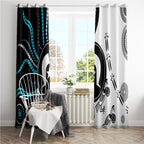 Aboriginal Pattern Torest  Strait Island Window Curtain
