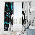 Aboriginal Pattern Torest  Strait Island Window Curtain