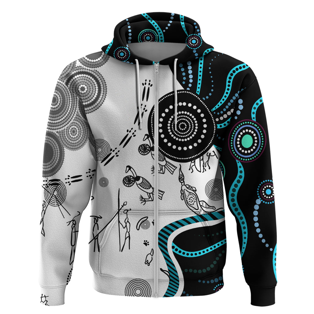 Aboriginal Pattern Torest  Strait Island Zip Hoodie