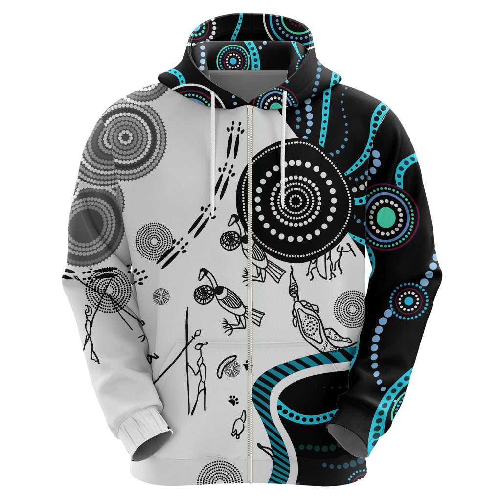 Aboriginal Pattern Torest  Strait Island Zip Hoodie