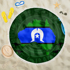 Torest Trait Islands Mix Aboriginal Pattern Beach Blanket
