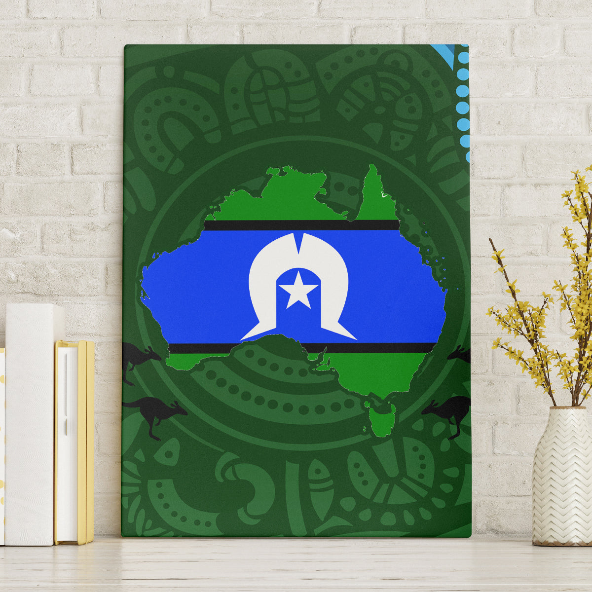 Torest Trait Islands Mix Aboriginal Pattern Canvas Wall Art