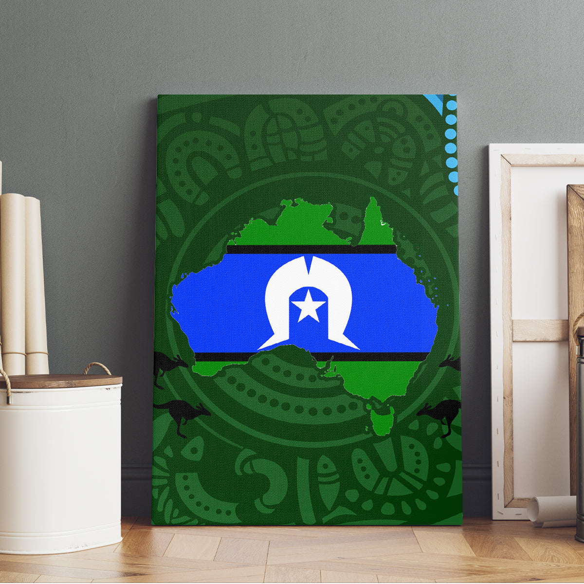 Torest Trait Islands Mix Aboriginal Pattern Canvas Wall Art