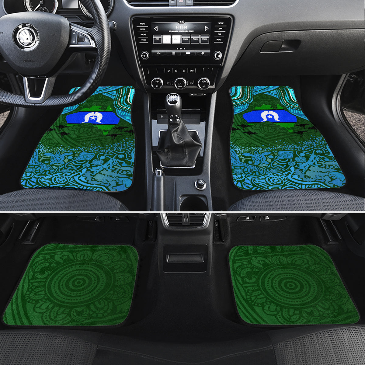 Torest Trait Islands Mix Aboriginal Pattern Car Mats