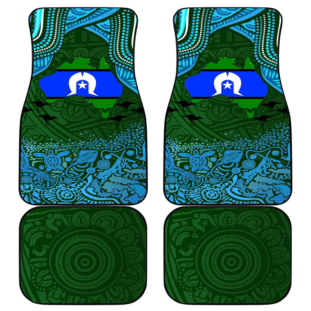 Torest Trait Islands Mix Aboriginal Pattern Car Mats