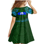 Torest Trait Islands Mix Aboriginal Pattern Family Matching Mermaid Dress and Hawaiian Shirt