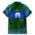 Torest Trait Islands Mix Aboriginal Pattern Family Matching Mermaid Dress and Hawaiian Shirt