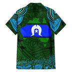 Torest Trait Islands Mix Aboriginal Pattern Family Matching Puletasi and Hawaiian Shirt