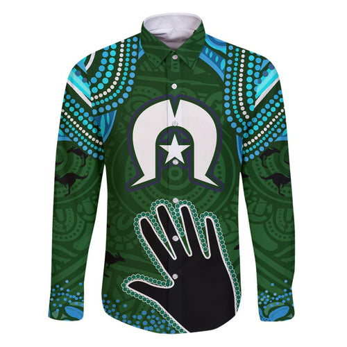 Torest Trait Islands Mix Aboriginal Pattern Family Matching Puletasi and Hawaiian Shirt